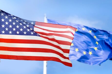 Europe and USA flag