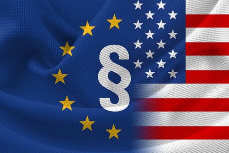 DSGVO – Datenschutz-Grundverordnung – USA – EU – Flagge – Absatz