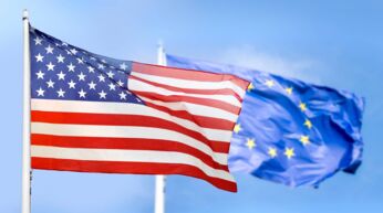 Europe and USA flag